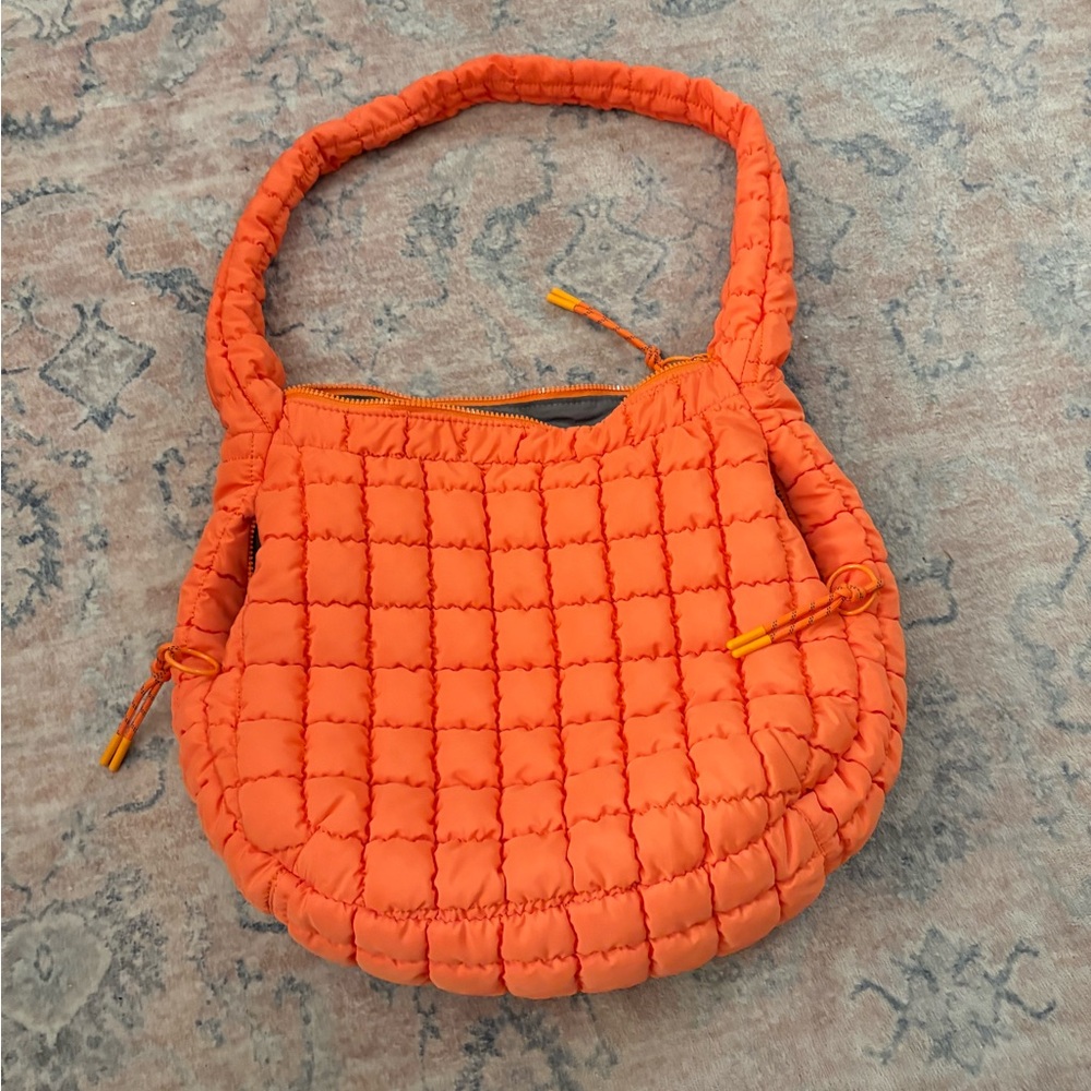 Orange Quilted Women's Bag